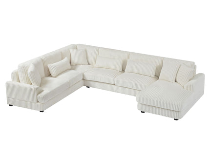 Oversized Sectional Sofa U - Shaped Sofa Couch Modern Sofa Upholstered In Soft With A Chaise Lounge For Living Room