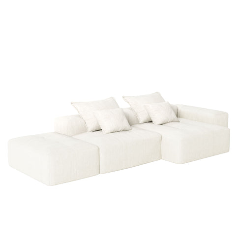 Modern Oversized Diy Combination Modular Sectional Sofa With Pillows