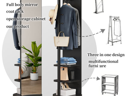 3 In 1 Multifunctional Full Length Clothing Mirror