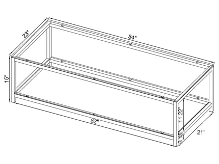 Natasha - 2 Piece Coffee Table Set - Nickel