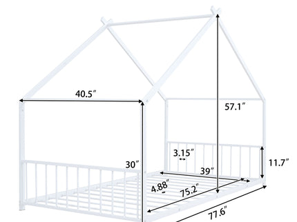 Metal House Bed