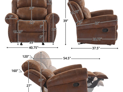 Wide Standard Manual Glider Recliner