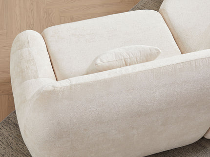 Luxury Curved Corner Sectional Sofa With 4 Pillows