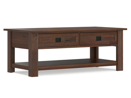 Monroe - Rectangular Coffee Table With Drawers - Brown
