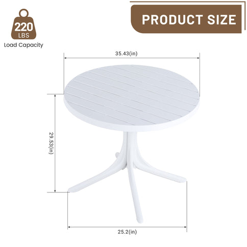 Round Table - White