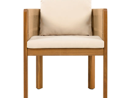 Outdoor Dining Chairs With Rope Handles (Set of 2)