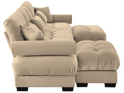 Super Comfort Oversized Modular Sectional Sofa With Movable Ottoman
