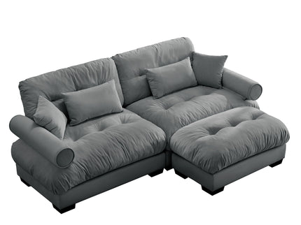 Super Comfort Oversized Modular Sectional Sofa With Movable Ottoman