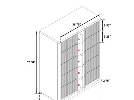Moraga - 5 Drawer Chest Of Drawers - Ash Brown
