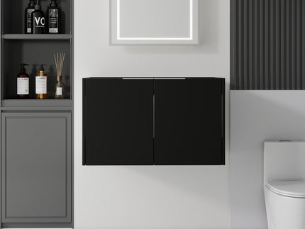Floating Bathroom Vanity Cabinet With Soft Close Double Doors, Spacious Interior Storage, Wall Mounted, Cabinet Only