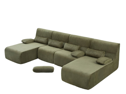 Oversized Sectional Sofa, Living Room Seating With Modular Design