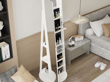 Swivel Jewelry Cabinet With Full Length Mirror
