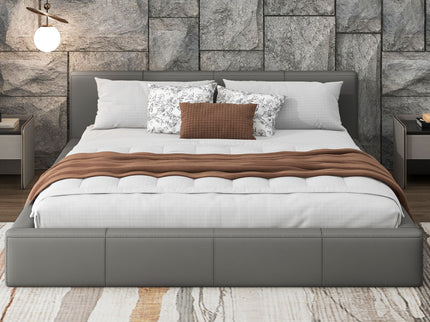 Stylish Upholstered Bed With Birch Wood Frame