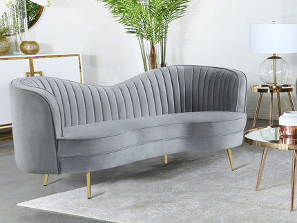 Reigha - Loveseat With Channel Tufted - Gray