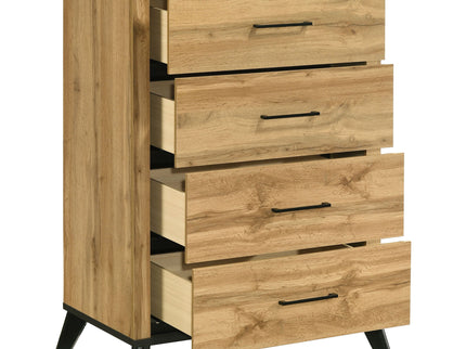 Georgina - 4 Drawer Bedroom Chest - Natural Wood