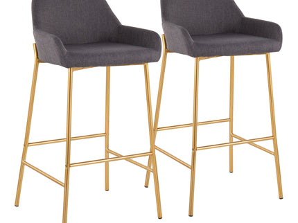 Daniella - Contemporary / Glam Fixed Height Bar Stool (Set of 2)