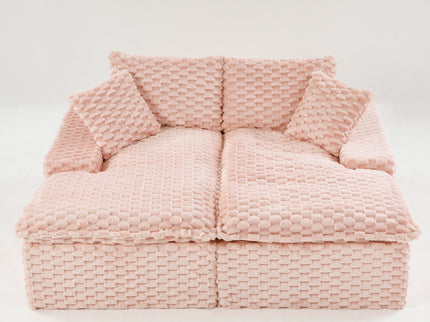 Double Chaise Lounge With Full Compressed Sponge