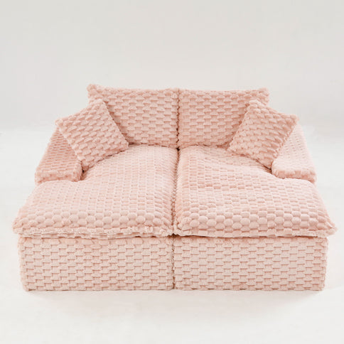 Double Chaise Lounge With Full Compressed Sponge