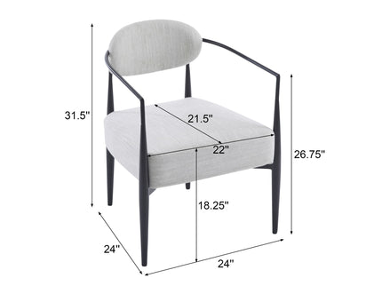 Modern Upholstered Accent Armchair With Pocket Spring Seat