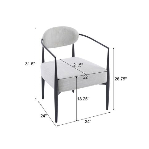Modern Upholstered Accent Armchair With Pocket Spring Seat
