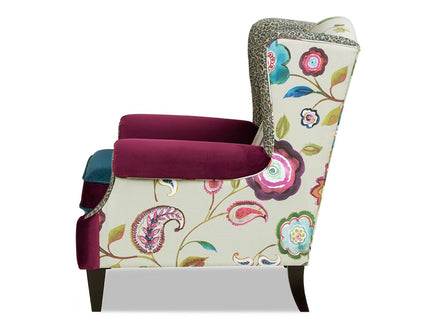 Anya - Wingback Accent Arm Chair - Blue
