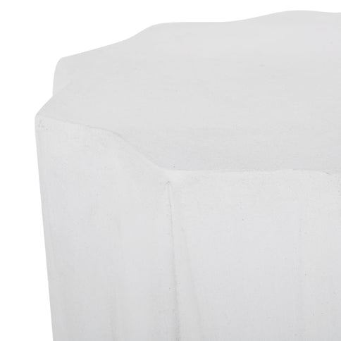 Outdoor Lightweight Concrete Side Table - Antique White