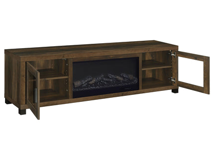 Temby - Fireplace TV Stand With Flameless Ambience - Pine Wood