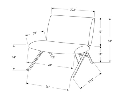 Accent Chair, Armless, Fabric, Living Room, Bedroom, Contemporary, Modern
