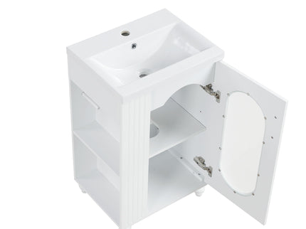 Modern Bathroom Vanity With Sink, Adjustable 2 Tier Shelf