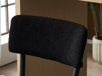 Modern Teddy Fabric Upholstered Bar Stools - Legs