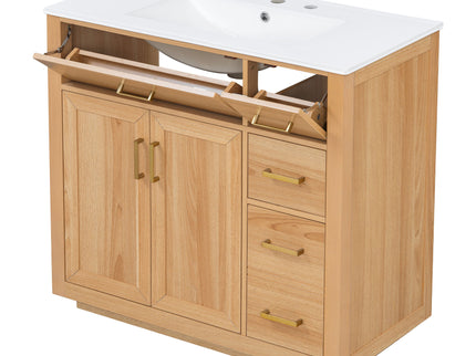 Bathroom Vanity & Sink, Soft Close Doors & Drawers - Wood
