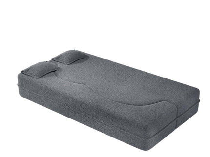 Modern Floor Sofa With 2 Pillows, Twin Size For Living Room