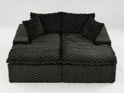Double Chaise Lounge With Full Compressed Sponge
