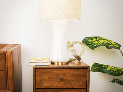 Cascade - Lamp Base Table Lamp - Beige / Gold / White