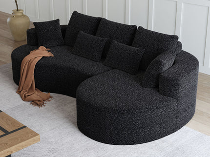 Curved Oversized Sectional Sofa With Extra Deep Seat