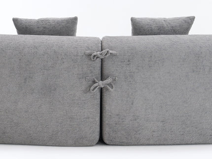 4 Seater Sofa With Fabric, 30D, 60 Hardness Full Sponge, 4 Pillow For Living Room, Home Furniture Sleeper Sectional Sofa For Apartment