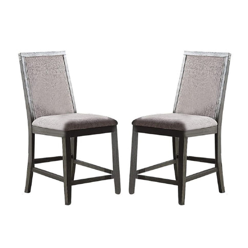 Upholstered Dining Chairs Counter Height (Set of 2) - Gray