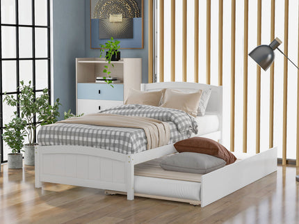 Platform Bed & Headboard, Footboard And Wood Slat Support