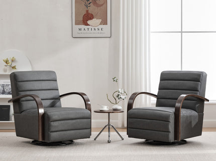 360° Swivel Accent Chair With Armrests, Comfy Lounge