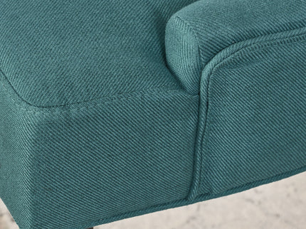 Dining Chair (Set of 2) With Upholstered Diamond Tufting And Espresso Birch Legs - Teal