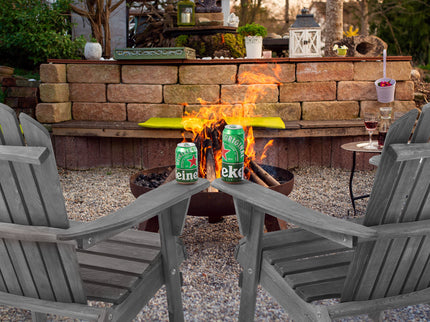 Lounge Patio Chair For Garden Outdoor Wooden Folding Adirondack Chair (Set of 2) Solid Cedar Wood Lounge Patio Chair For Garden
