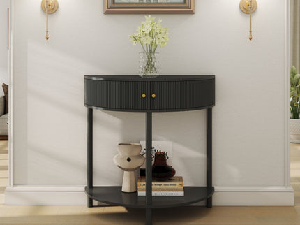 Demi Lune - Console Table With 2 Storage Drawers