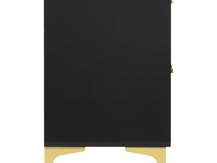 2 Drawer Rectangular Nightstand - Black