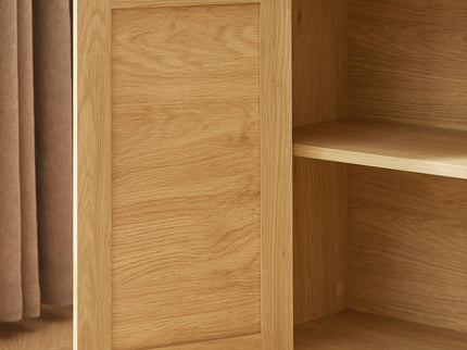 Contemporary Wave Shaped TV Stand With Rattan Doors
