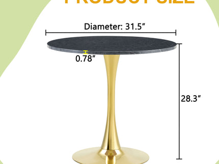 Round Dining Table & Thickened Top For Kitchen
