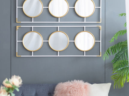 3 Mirror Piece Wall Mirror InRectangular Frame, Home Wall Decor For Bedroom Living Room