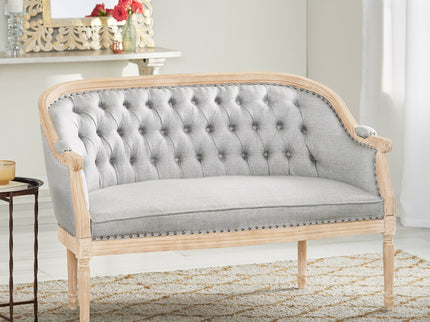 French Country Chesterfield Style Tufted Loveseat