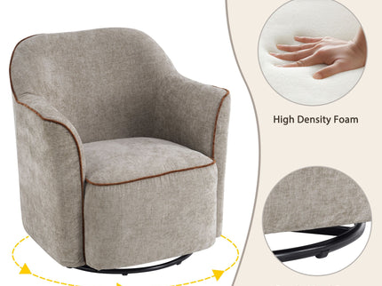 360° Swivel Accent Chair With Flared Arms