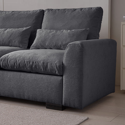 Modern Modular L Shaped Sofa Couch Reversible Ottoman With Storage Removable And Washable Cushions Sofa With USB Ports & Cup Holder For Living Room