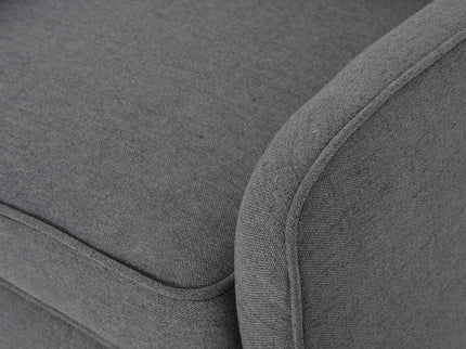 Modern Arm Chair With Tufted Back And Wooden Legs